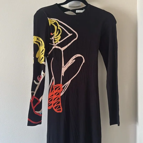 Alice + Olivia X TOM WESSELMANN DELORA OPEN BACK MAXI DRESS, Size 0, $595 - Picture 8 of 12